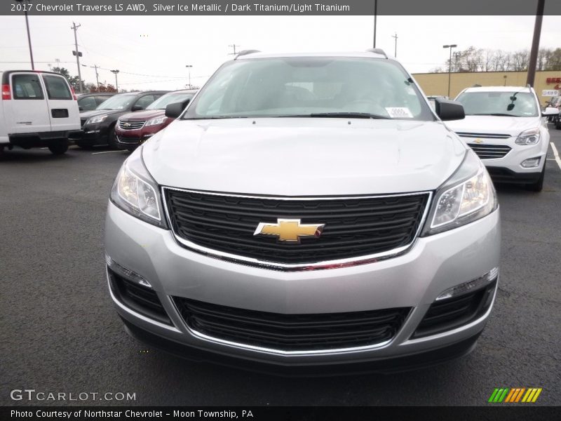 Silver Ice Metallic / Dark Titanium/Light Titanium 2017 Chevrolet Traverse LS AWD
