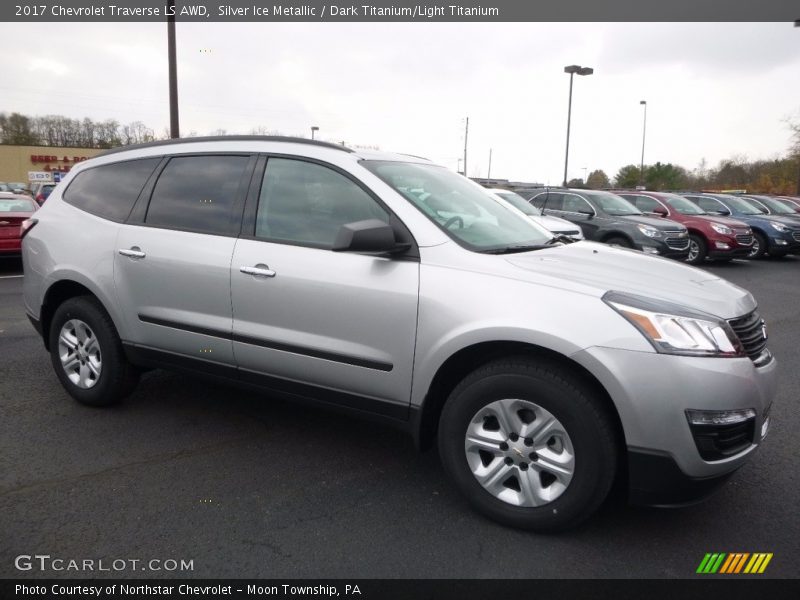 Silver Ice Metallic / Dark Titanium/Light Titanium 2017 Chevrolet Traverse LS AWD