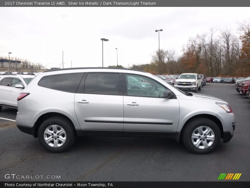 Silver Ice Metallic / Dark Titanium/Light Titanium 2017 Chevrolet Traverse LS AWD
