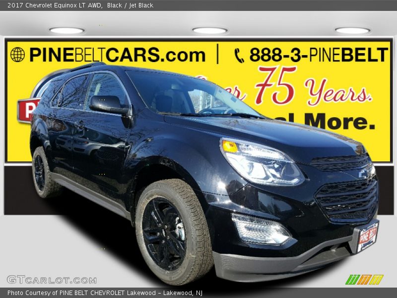 Black / Jet Black 2017 Chevrolet Equinox LT AWD