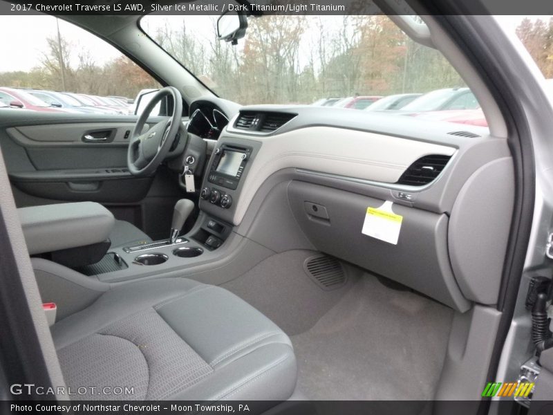 Silver Ice Metallic / Dark Titanium/Light Titanium 2017 Chevrolet Traverse LS AWD