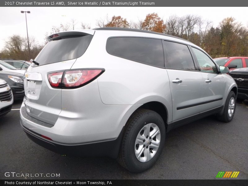 Silver Ice Metallic / Dark Titanium/Light Titanium 2017 Chevrolet Traverse LS AWD