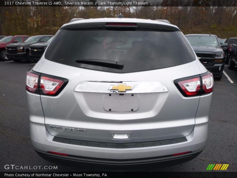 Silver Ice Metallic / Dark Titanium/Light Titanium 2017 Chevrolet Traverse LS AWD