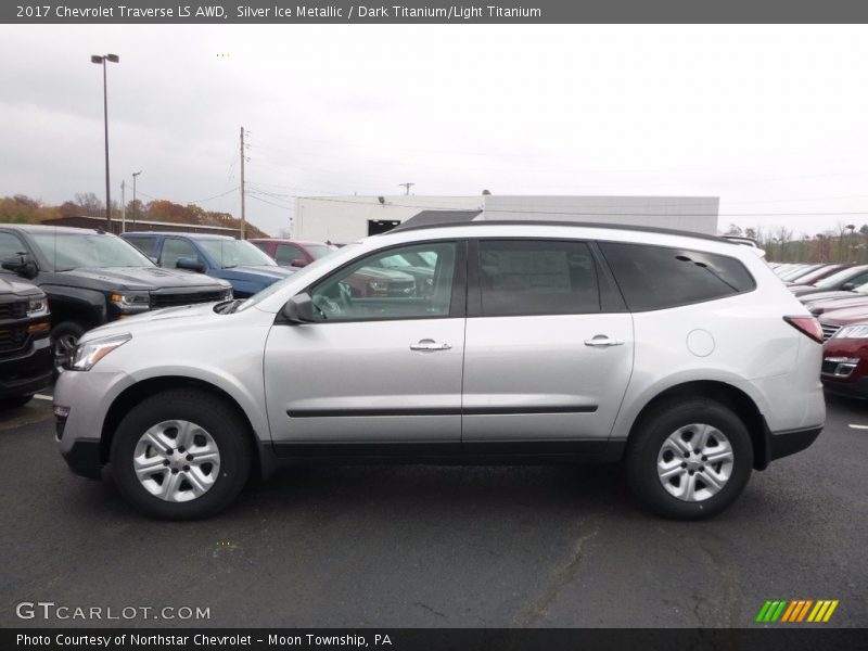 Silver Ice Metallic / Dark Titanium/Light Titanium 2017 Chevrolet Traverse LS AWD