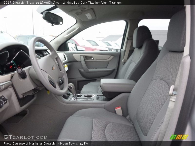 Silver Ice Metallic / Dark Titanium/Light Titanium 2017 Chevrolet Traverse LS AWD