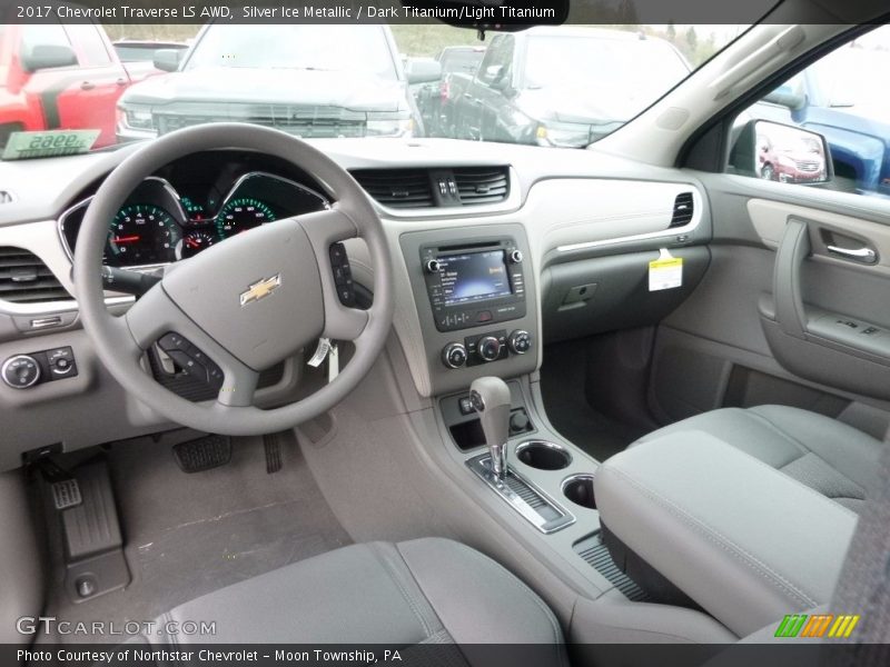 Silver Ice Metallic / Dark Titanium/Light Titanium 2017 Chevrolet Traverse LS AWD