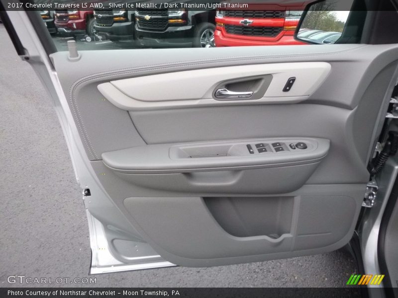 Silver Ice Metallic / Dark Titanium/Light Titanium 2017 Chevrolet Traverse LS AWD