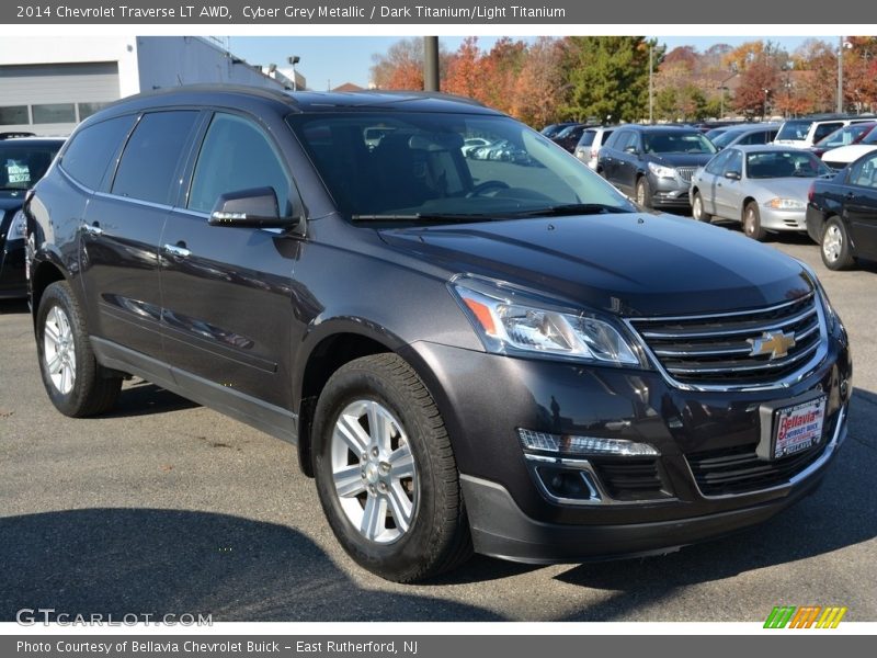 Cyber Grey Metallic / Dark Titanium/Light Titanium 2014 Chevrolet Traverse LT AWD
