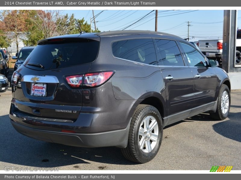 Cyber Grey Metallic / Dark Titanium/Light Titanium 2014 Chevrolet Traverse LT AWD