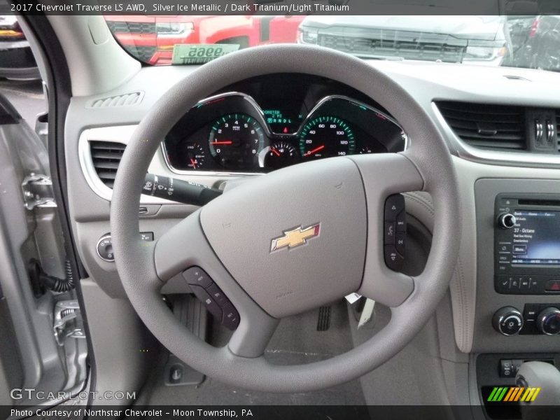Silver Ice Metallic / Dark Titanium/Light Titanium 2017 Chevrolet Traverse LS AWD
