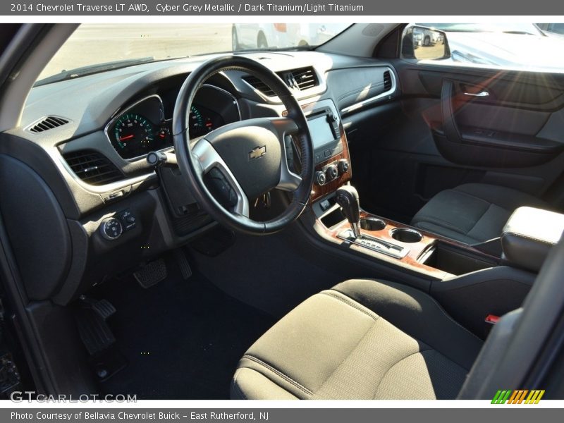 Cyber Grey Metallic / Dark Titanium/Light Titanium 2014 Chevrolet Traverse LT AWD