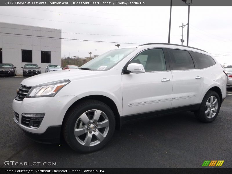 Iridescent Pearl Tricoat / Ebony/Saddle Up 2017 Chevrolet Traverse Premier AWD