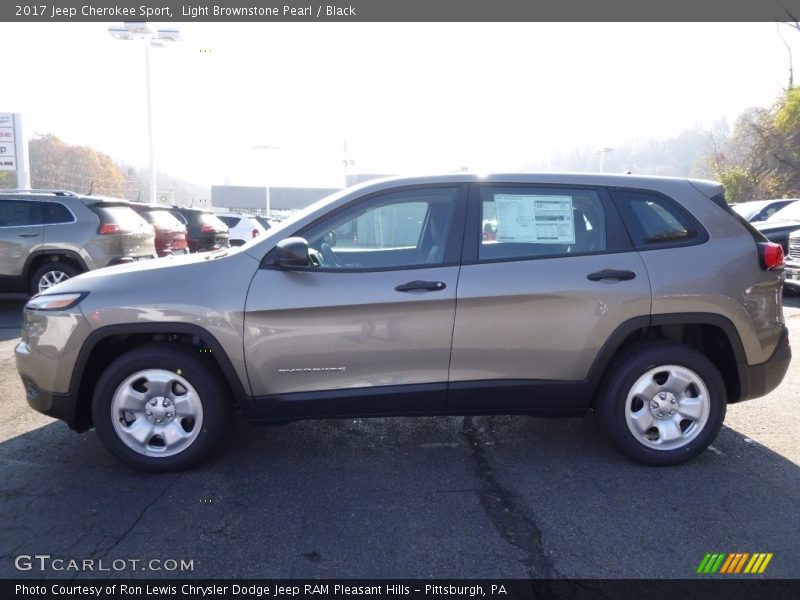 Light Brownstone Pearl / Black 2017 Jeep Cherokee Sport