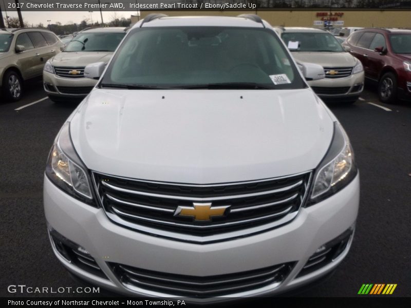 Iridescent Pearl Tricoat / Ebony/Saddle Up 2017 Chevrolet Traverse Premier AWD