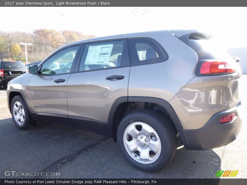 Light Brownstone Pearl / Black 2017 Jeep Cherokee Sport