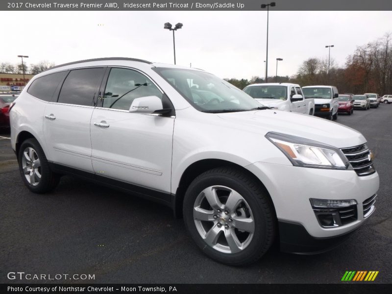 Iridescent Pearl Tricoat / Ebony/Saddle Up 2017 Chevrolet Traverse Premier AWD