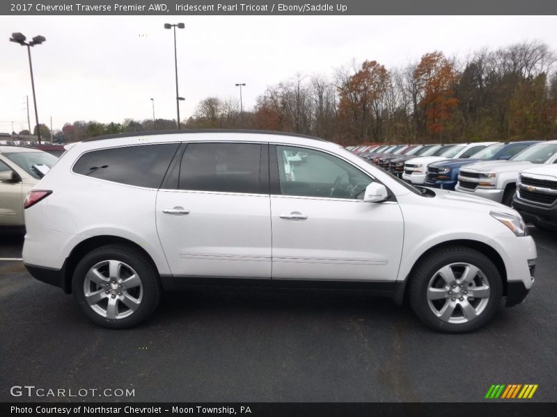 Iridescent Pearl Tricoat / Ebony/Saddle Up 2017 Chevrolet Traverse Premier AWD