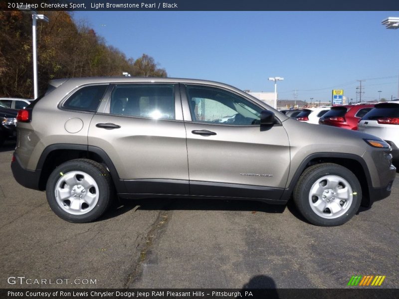 Light Brownstone Pearl / Black 2017 Jeep Cherokee Sport