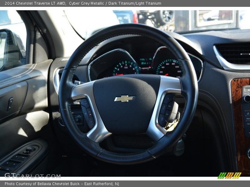 Cyber Grey Metallic / Dark Titanium/Light Titanium 2014 Chevrolet Traverse LT AWD