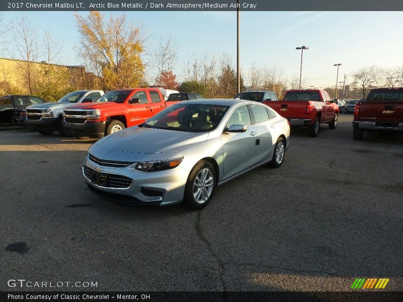 Arctic Blue Metallic / Dark Atmosphere/Medium Ash Gray 2017 Chevrolet Malibu LT