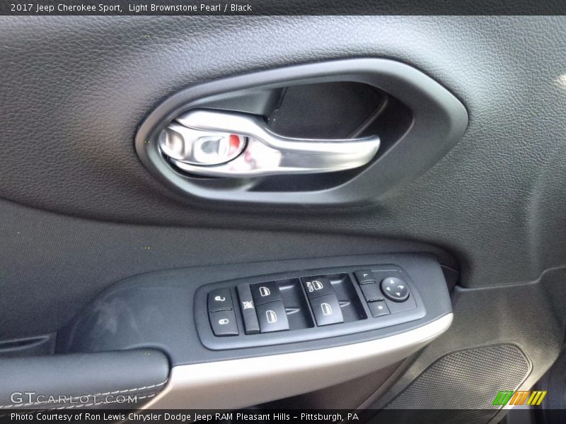Light Brownstone Pearl / Black 2017 Jeep Cherokee Sport