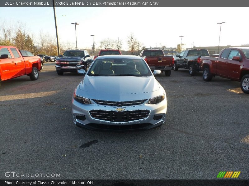 Arctic Blue Metallic / Dark Atmosphere/Medium Ash Gray 2017 Chevrolet Malibu LT