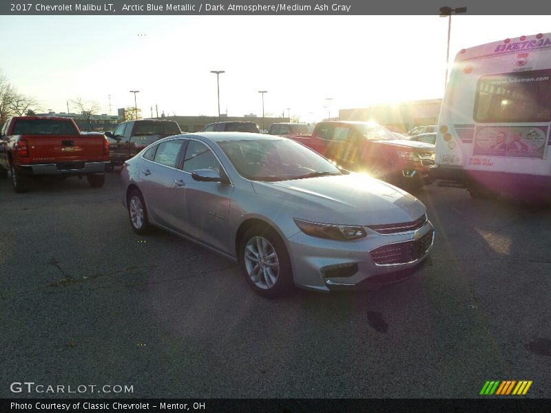 Arctic Blue Metallic / Dark Atmosphere/Medium Ash Gray 2017 Chevrolet Malibu LT