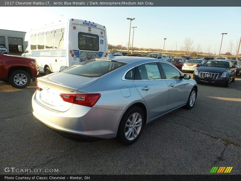 Arctic Blue Metallic / Dark Atmosphere/Medium Ash Gray 2017 Chevrolet Malibu LT