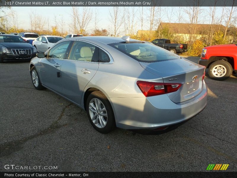 Arctic Blue Metallic / Dark Atmosphere/Medium Ash Gray 2017 Chevrolet Malibu LT
