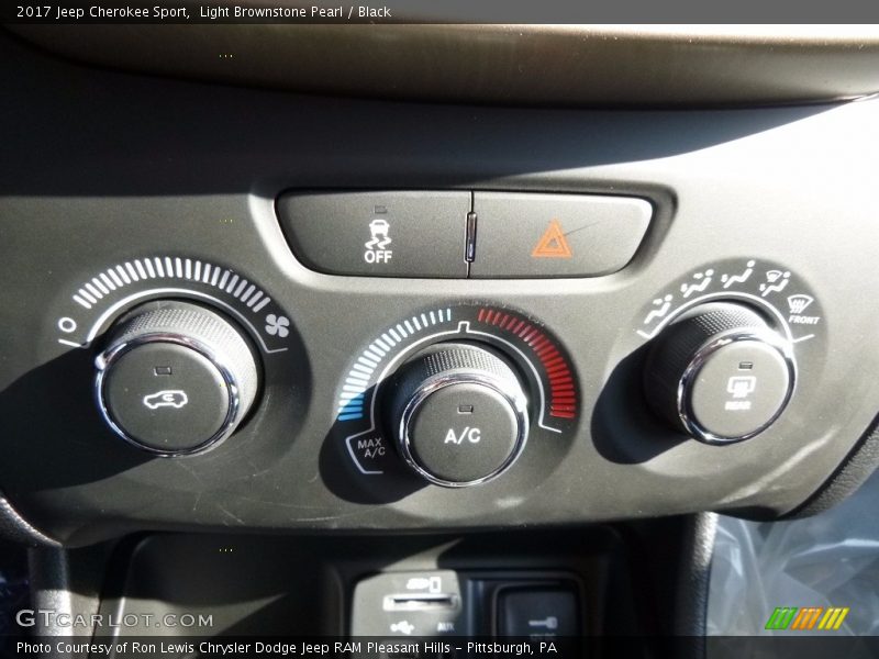 Light Brownstone Pearl / Black 2017 Jeep Cherokee Sport