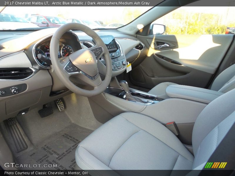 Arctic Blue Metallic / Dark Atmosphere/Medium Ash Gray 2017 Chevrolet Malibu LT