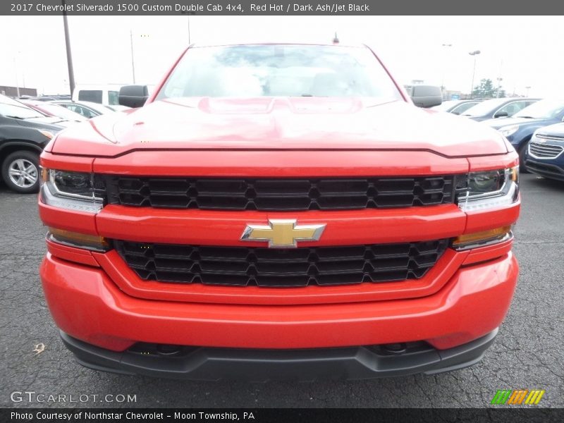Red Hot / Dark Ash/Jet Black 2017 Chevrolet Silverado 1500 Custom Double Cab 4x4