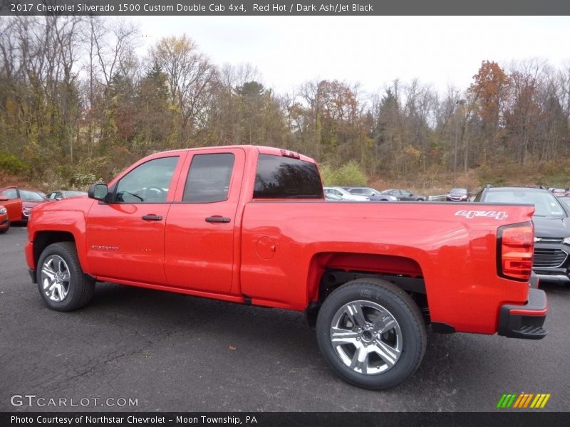 Red Hot / Dark Ash/Jet Black 2017 Chevrolet Silverado 1500 Custom Double Cab 4x4