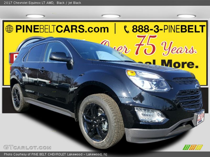 Black / Jet Black 2017 Chevrolet Equinox LT AWD