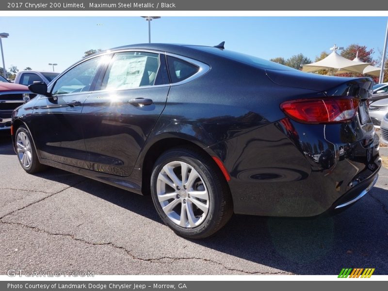 Maximum Steel Metallic / Black 2017 Chrysler 200 Limited