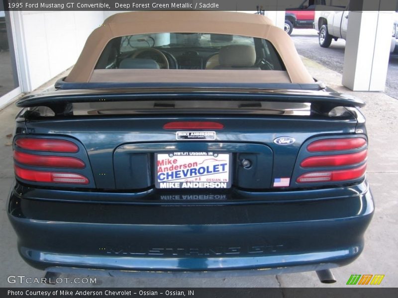 Deep Forest Green Metallic / Saddle 1995 Ford Mustang GT Convertible