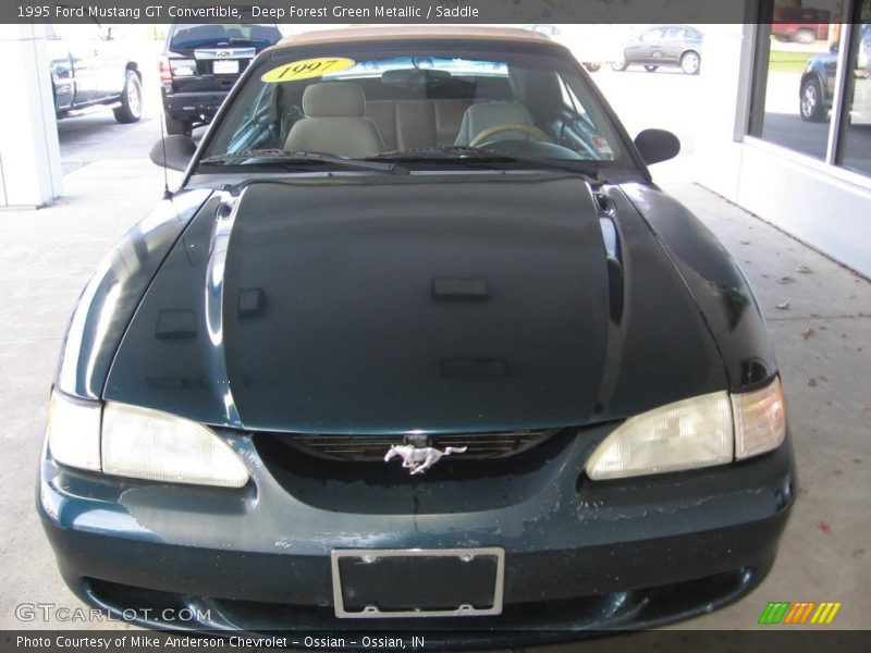 Deep Forest Green Metallic / Saddle 1995 Ford Mustang GT Convertible