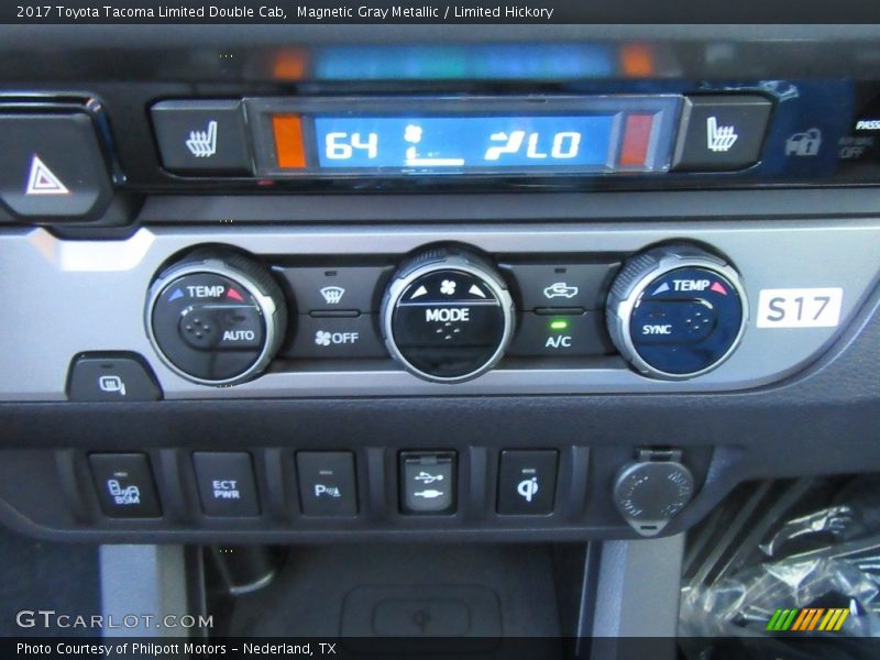 Magnetic Gray Metallic / Limited Hickory 2017 Toyota Tacoma Limited Double Cab