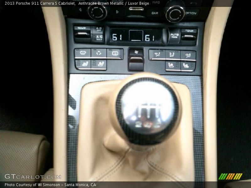 Anthracite Brown Metallic / Luxor Beige 2013 Porsche 911 Carrera S Cabriolet