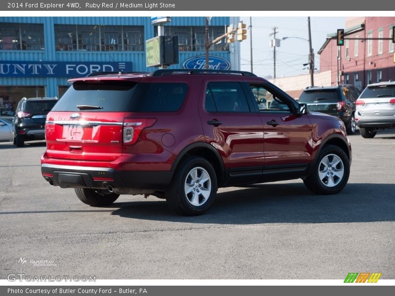 Ruby Red / Medium Light Stone 2014 Ford Explorer 4WD