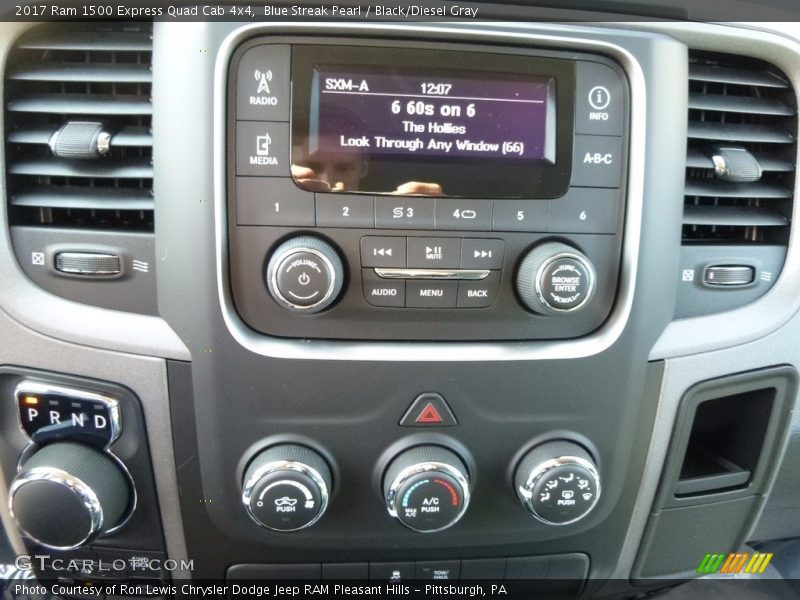 Blue Streak Pearl / Black/Diesel Gray 2017 Ram 1500 Express Quad Cab 4x4