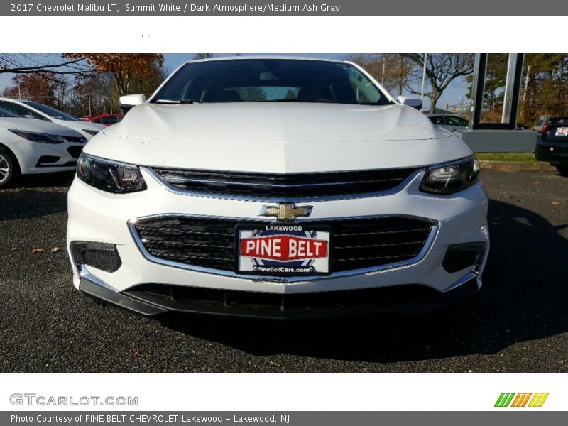 Summit White / Dark Atmosphere/Medium Ash Gray 2017 Chevrolet Malibu LT