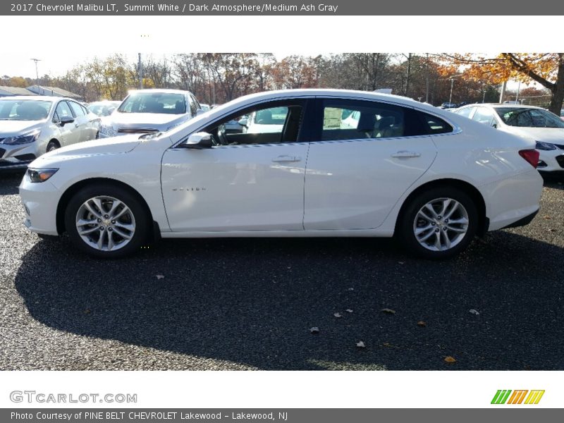 Summit White / Dark Atmosphere/Medium Ash Gray 2017 Chevrolet Malibu LT
