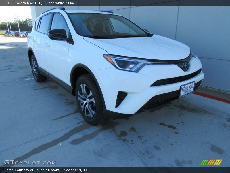 Super White / Black 2017 Toyota RAV4 LE
