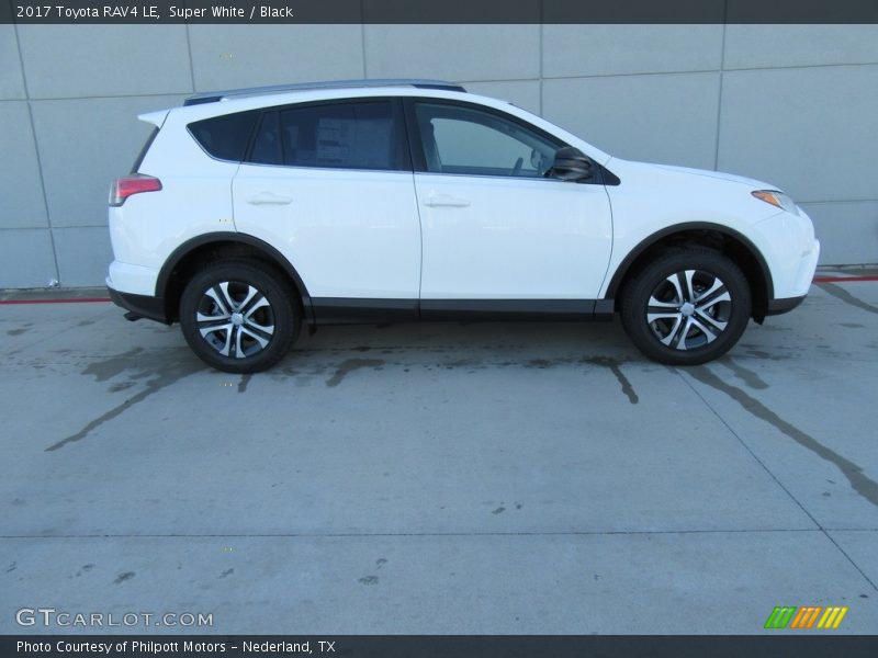 Super White / Black 2017 Toyota RAV4 LE