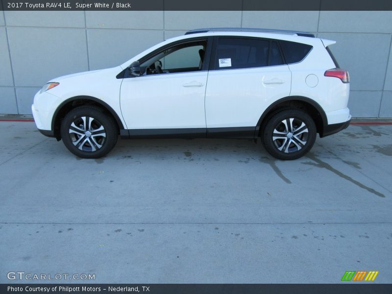 Super White / Black 2017 Toyota RAV4 LE