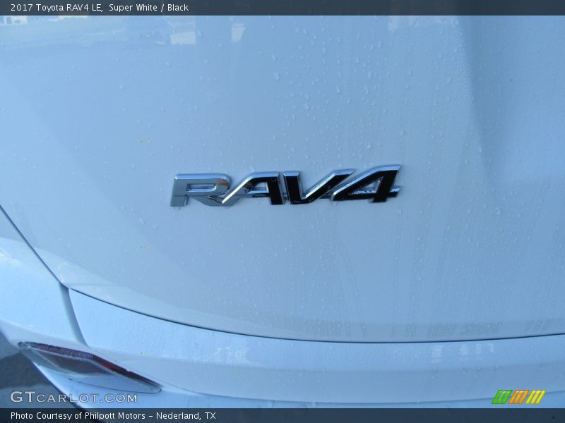Super White / Black 2017 Toyota RAV4 LE