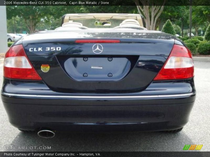 Capri Blue Metallic / Stone 2006 Mercedes-Benz CLK 350 Cabriolet