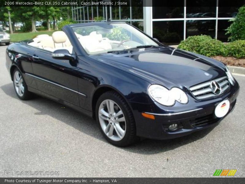 Capri Blue Metallic / Stone 2006 Mercedes-Benz CLK 350 Cabriolet