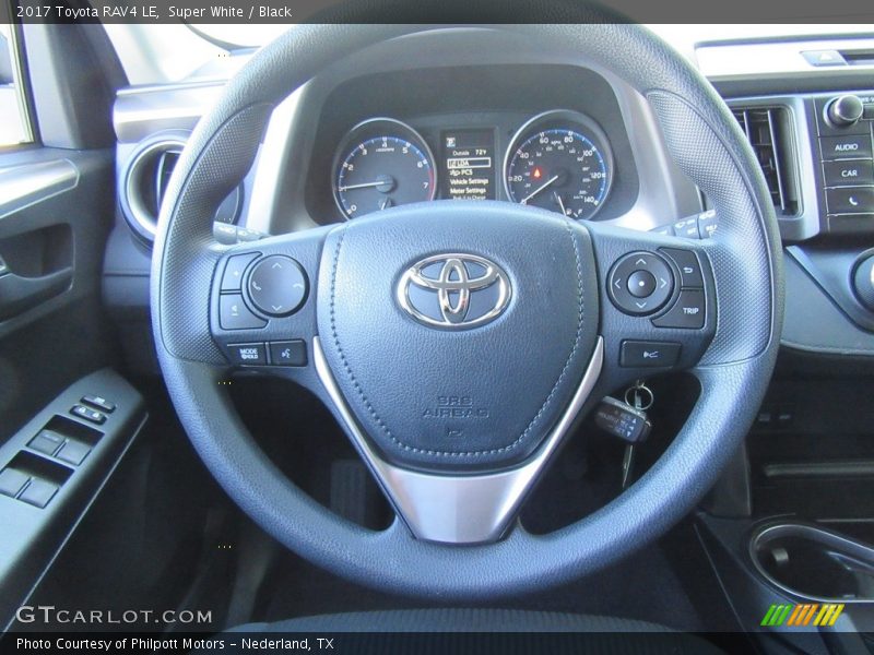 Super White / Black 2017 Toyota RAV4 LE
